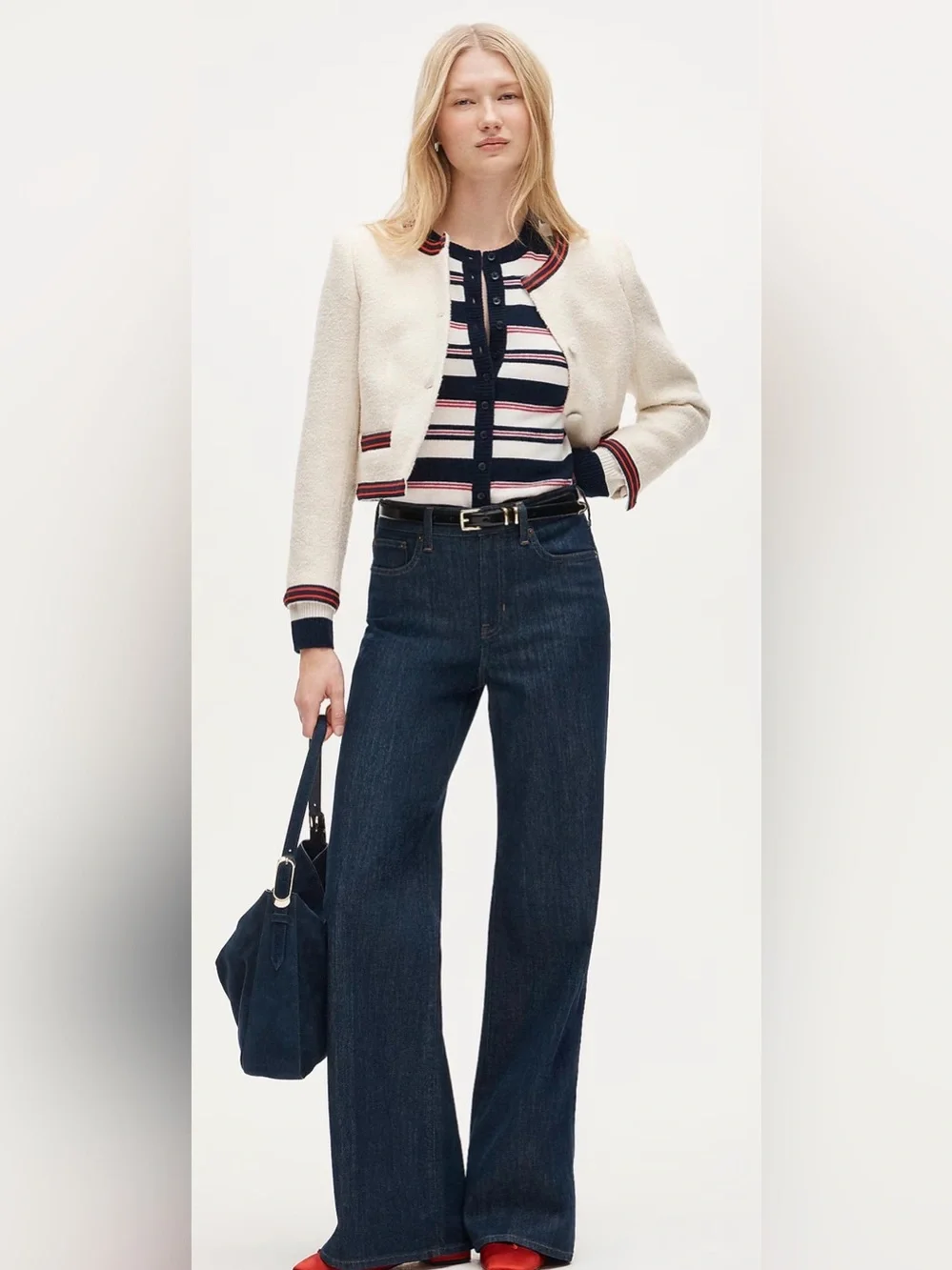NWT J. Crew semi stretch high rise denim trousers size 28